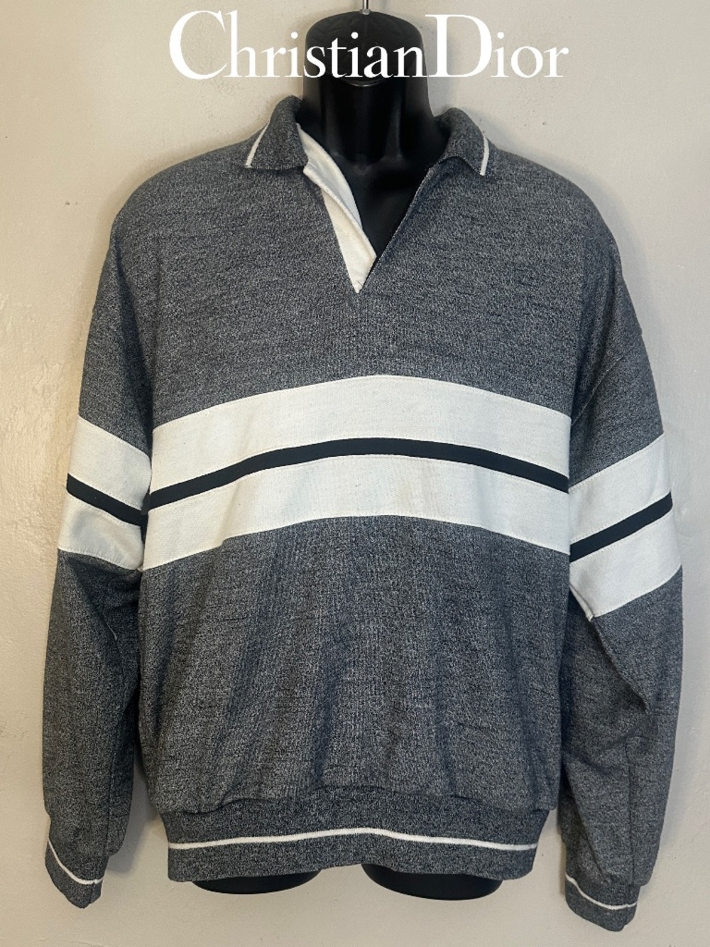 Christian Dior Rugby Shirt XL Gently worn vintage 50% polyester/40% acrylic